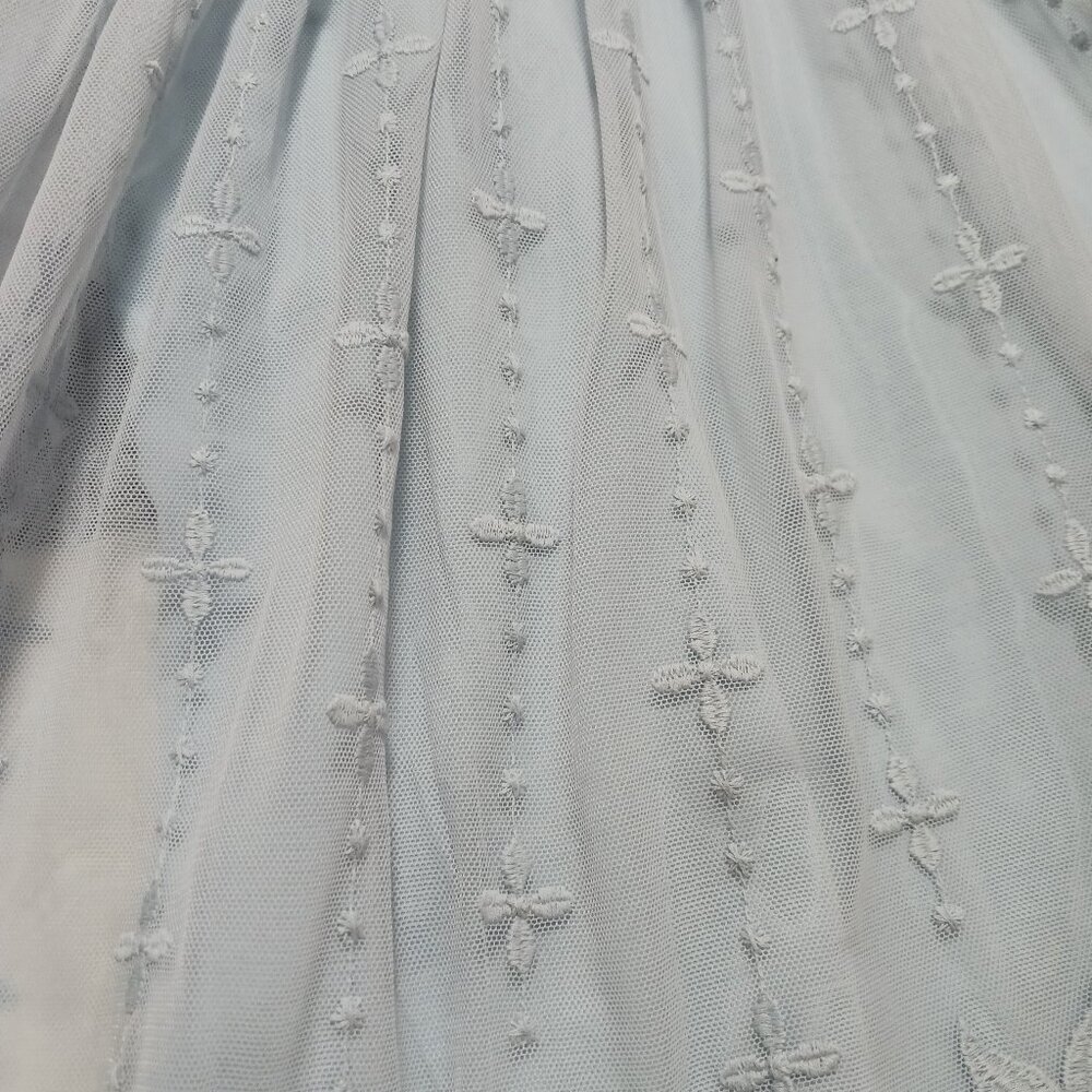 NWT Sundance Dusty Blue Lace Overlay Dress Sz 10 Love Always - Picture 11 of 13